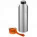 Бутылка для воды VIKING SILVER Серебристая с оранжевой крышкой