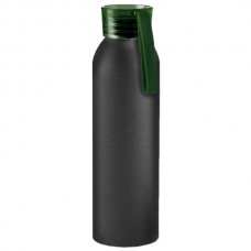 Бутылка для воды VIKING BLACK Черная с зеленой крышкой