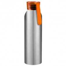 Бутылка для воды VIKING SILVER Серебристая с оранжевой крышкой